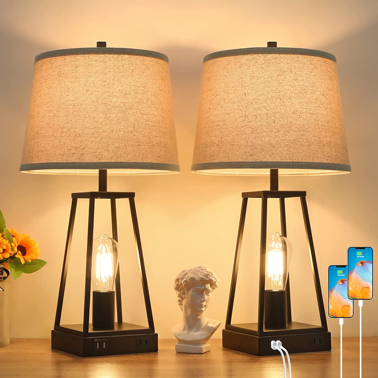 Farmhouse Table Lamps For Living Room